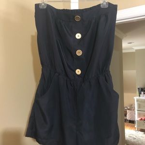 Super cute romper ! Navy and gold